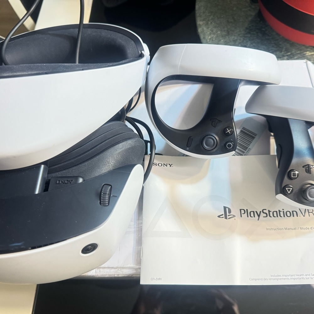Sony VR Headset and Controllers - White and Black